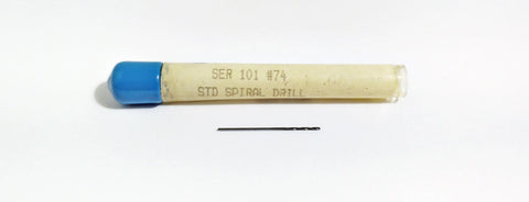 #74 (.0225") Number 74 Carbide Jobber Length Drill 118 Degree SGS 10174