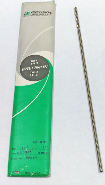 #15 Cobalt Aircraft Extension Drill 12" OAL (Pack of 12) Precision Twist 52815