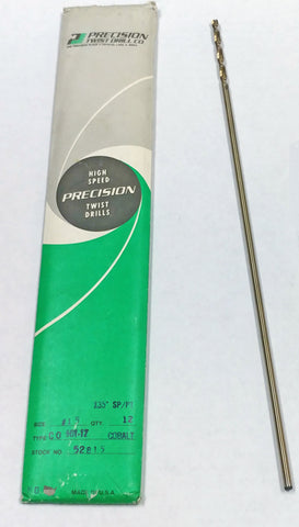 #15 Cobalt Aircraft Extension Drill 12" OAL (Pack of 12) Precision Twist 52815