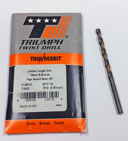 #10 HSS Jobber Length Drill (Pack of 12) Triumph Twist 12610