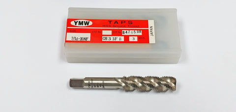 7/16-20 3 Flute HSS GH3 STI Spiral Flute Bottom Tap (Pack of 3) YWM 84765BR