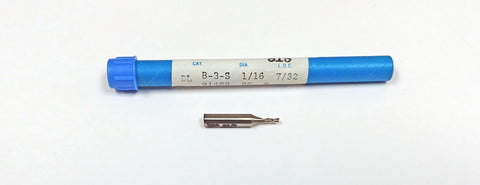 1/16" (.0625") 2 Flute HSS End Mill 3/16" Shank Putnam 91482 B-3-S