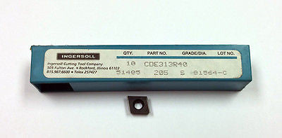 CDE313R40 205 S Ingersoll Milling Insert (Pack of 10)