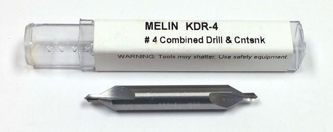 4 Carbide Combined Drill & Countersink 60 Degree Melin KDR-4 17367