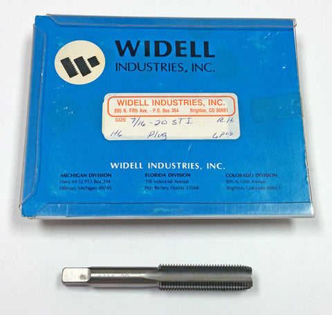 7/16-20 H6 4-Flute STI Plug Tap (Pack of 3) Widell