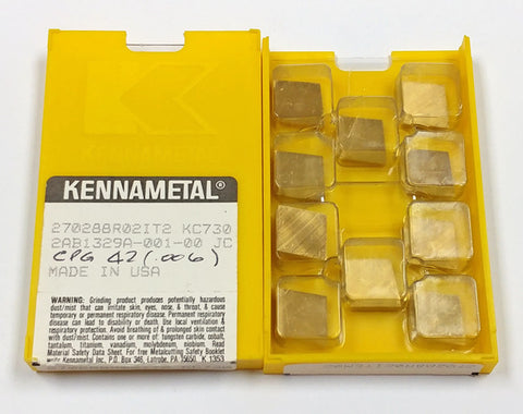 Kennametal CPG 42 KC730 (Pack of 10) Corner Radius .006"