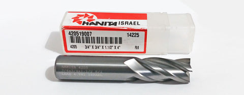 3/4" (.750") 4 Flute Carbide End Mill Hanita 420519007