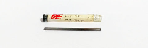 7/64" (.1093) Carbide Straight Flute Drill 140 Degree TSC 764124