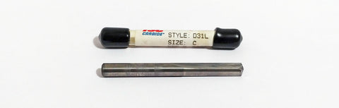 C (.242") Carbide Straight Flute Drill 140 Degree TSC D31LC