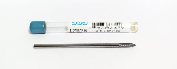 1/8" (.125") SG-44 Carbide Bur Single Cut Tree Shape Long Reach SGS 17875