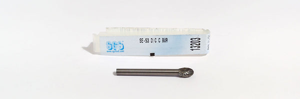 3/16" (.1875") SE-53 Double Cut Carbide Burr SGS 13203