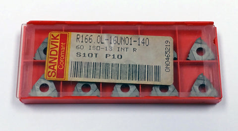 R166.0L-16UN01-140 S10T Sandvik Coromant (Pack of 10) Internal Threading Insert