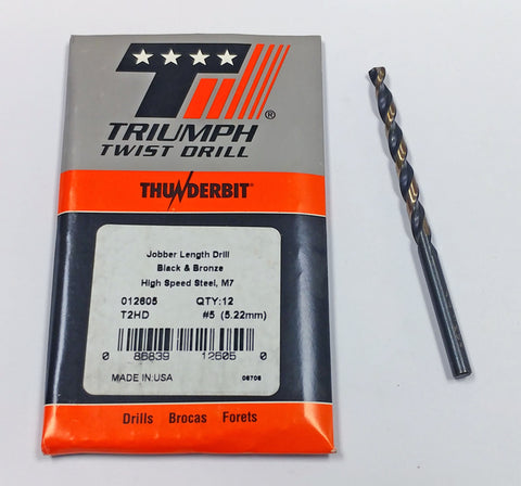 #5 HSS Jobber Length Drill (Pack of 12) Triumph Twist 12605