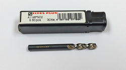 #2 Cobalt Parabolic Screw Machine Drill 130 Degree (Pack of 5) Titex 89907 A1148NO2