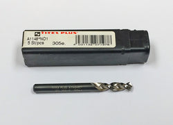 #1 Cobalt Screw Machine Drill 130 Degree (Pack of 5) Titex 89923 A1148NO1