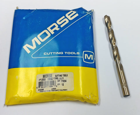 "V" Cobalt Jobber Length Drill (Pack of 12) Morse 17204