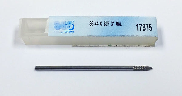 SG-44 Single Cut Carbide Bur 3" Overall Length SGS 17875