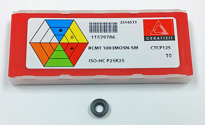 RCMT 1003MOSN-SM CTCP125 Ceratizit 11529786 (Pack of 10) RCMT1003MOSN