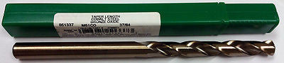 37/64" Cobalt Taper Length Drill 135 Degree Precision 51337 M51CO