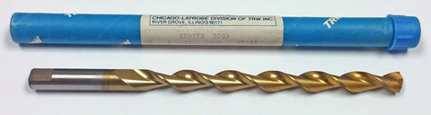 27/64" HSS Parabolic Flute Taper Length Drill 135 Degree CL 55259