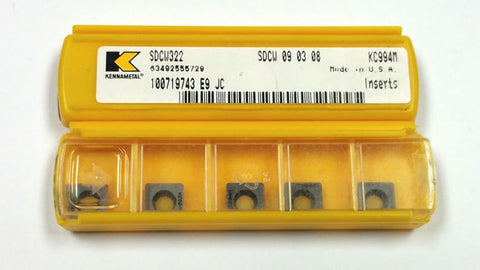 Kennametal SDCW322 KC994M (Pack of 5) SDCW 09 03 08