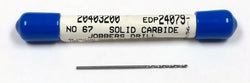 #67 Carbide Jobber Length Drill 118 Degree MA Ford 24079