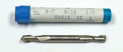 3/16" 2 Flute HSS DE End Mill Putnam 94915 B-7