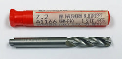 7.2mm 3 Flute Carbide Drill 150 Degree Titex A1166-7.2