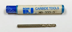 3.0mm 3-Flute Carbide End Mill, 1.5mm Radius, Robb Jack MB-333-3